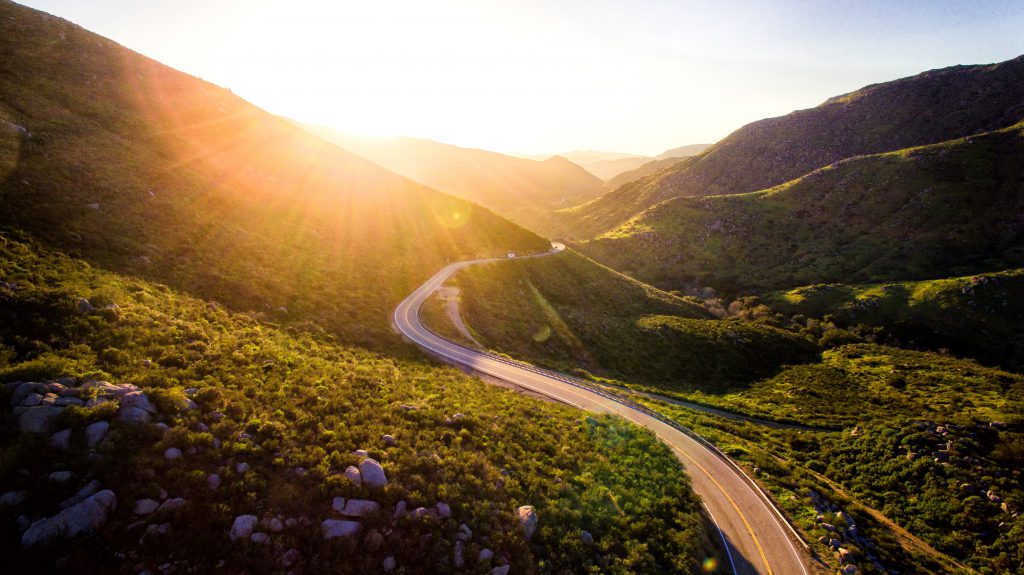 a road through the mountains